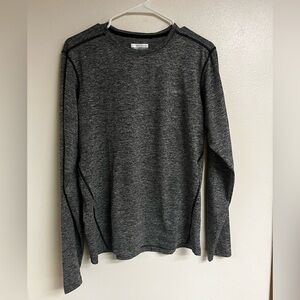 Columbia Men's Charcoal Heathered Gray Long Sleeve Omni-Wick Tee (Medium)